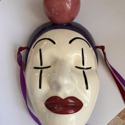 Rare Porcelain Clown Mask