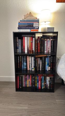 Bookshelf and books