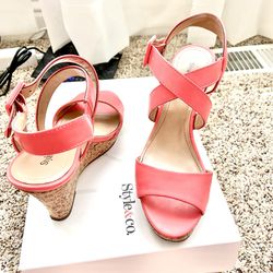 High heel wedge, summer sandals
