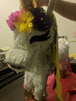 Pinata, unicorn, minions, Dr Seuss, bubble bee, and stars