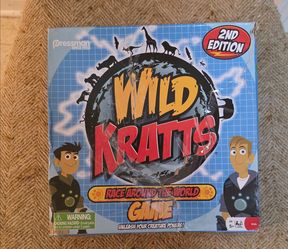 Wild Kratts Race Around the World Board Game 2nd Edition - Unplayed Taped Damaged