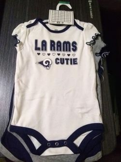 RAMS INFANT 3-PIECE CREEPER SET