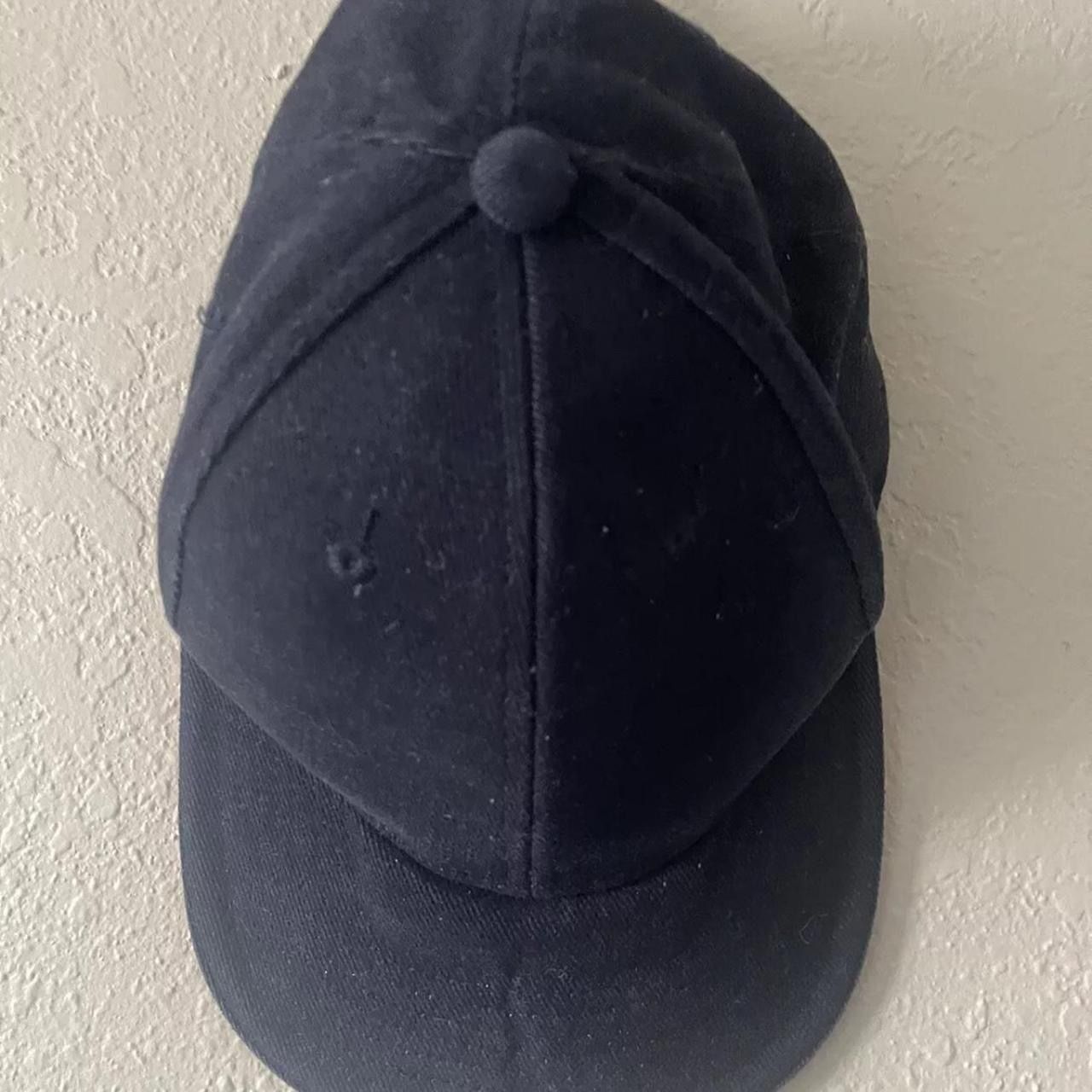 NISSUN, Unisex Navy Blue Metal Belt Buckle Closure Baseball Cap