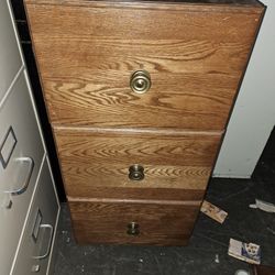 Wood Filing Cabinet 