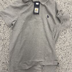 M grey polo shirt 