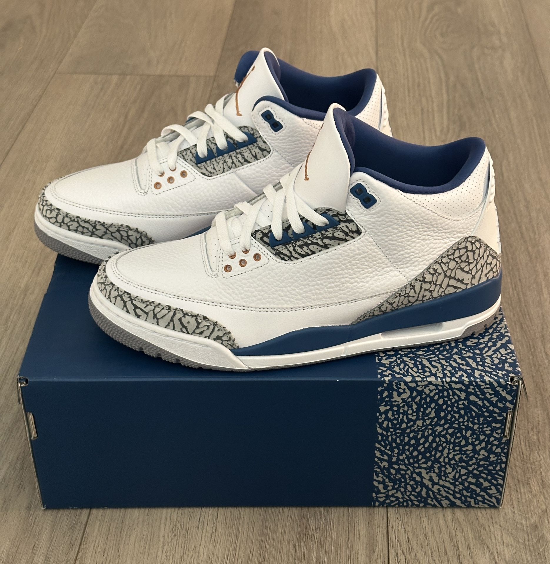 Nike Air Jordan 3 Retro Washington Wizards White Metallic Copper Men’s Size 11