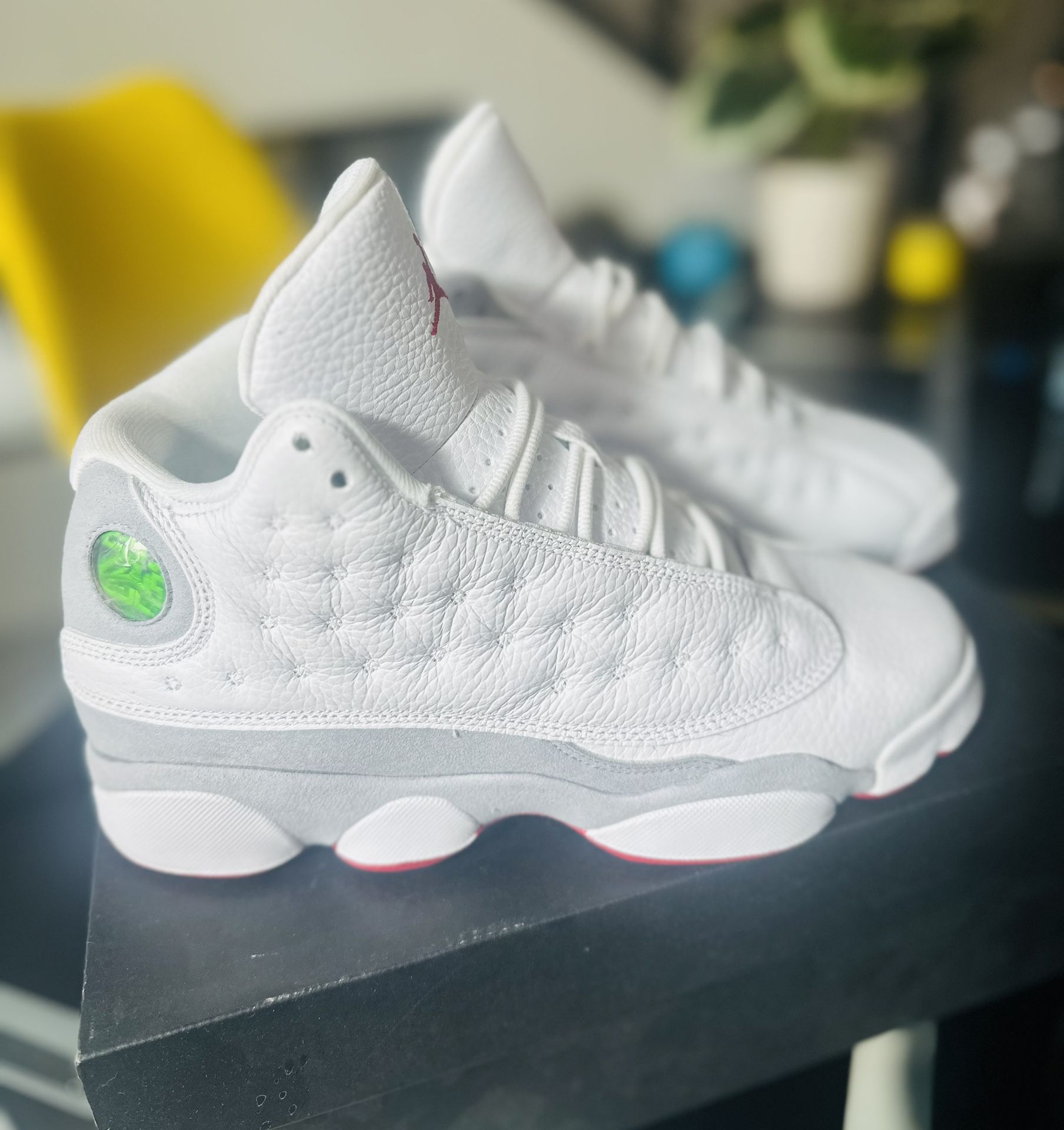 Air Jordan 13 Retro Gs ‘White Wolf Grey’ Shoes Size Boys 7 White Red Gray Grey Black