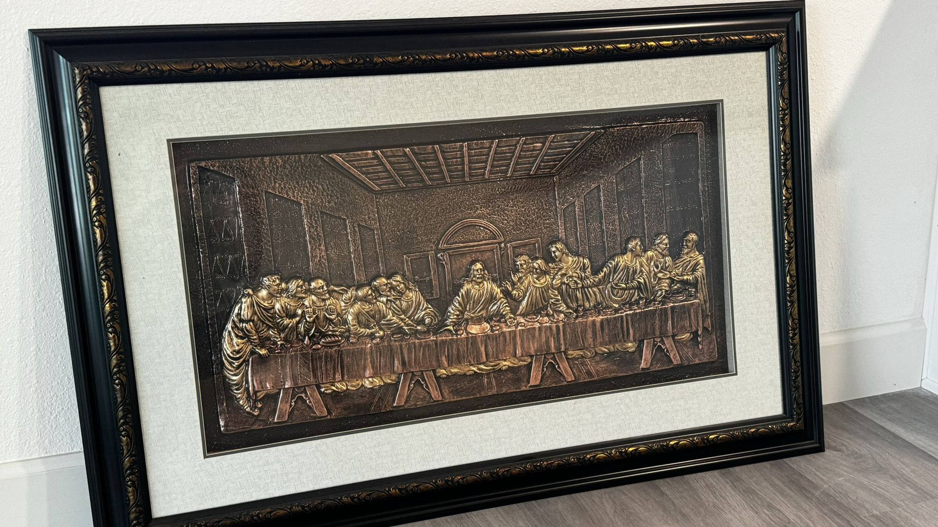 Last Supper Picture Frame Gold/brown