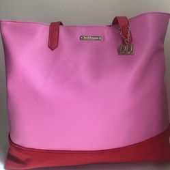Juicy Couture pink Red handbag shoulder Bag Shopping Tote