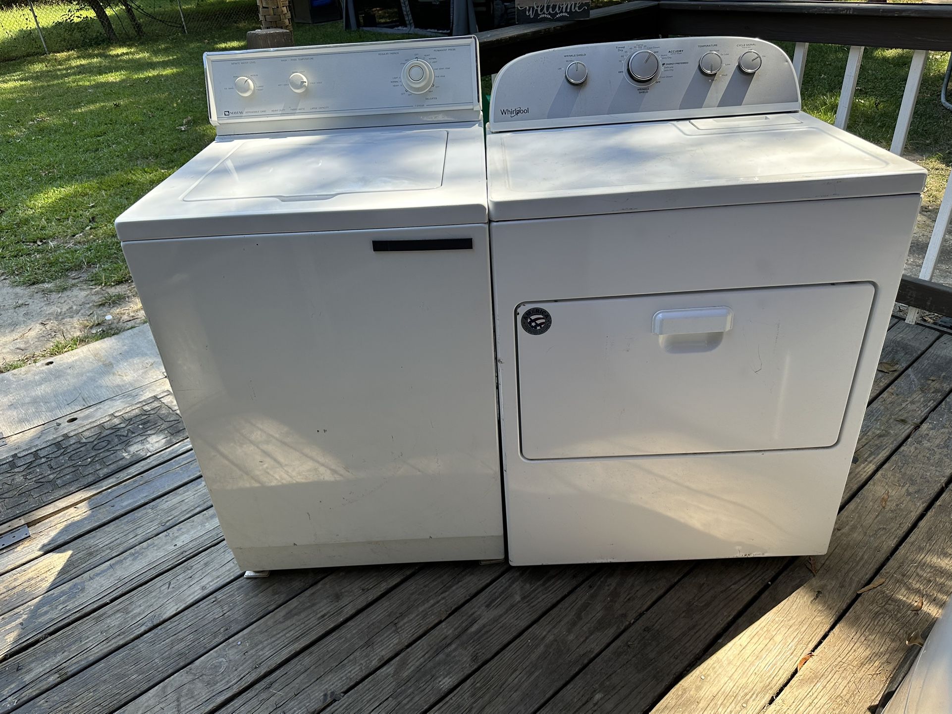 Maytag Washer and Whirlpool dryer