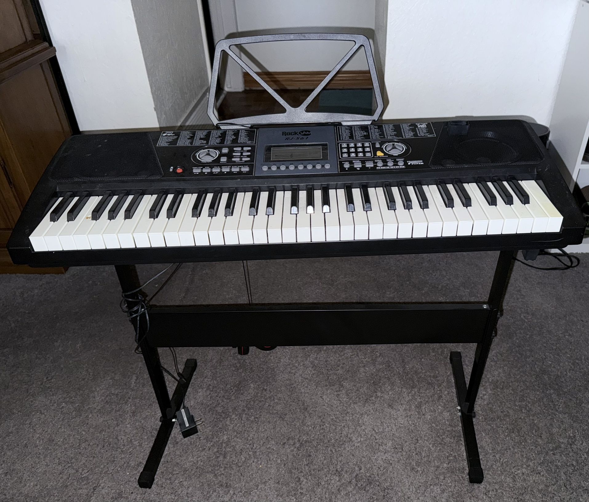 RockJam 61 Key Keyboard With Seat