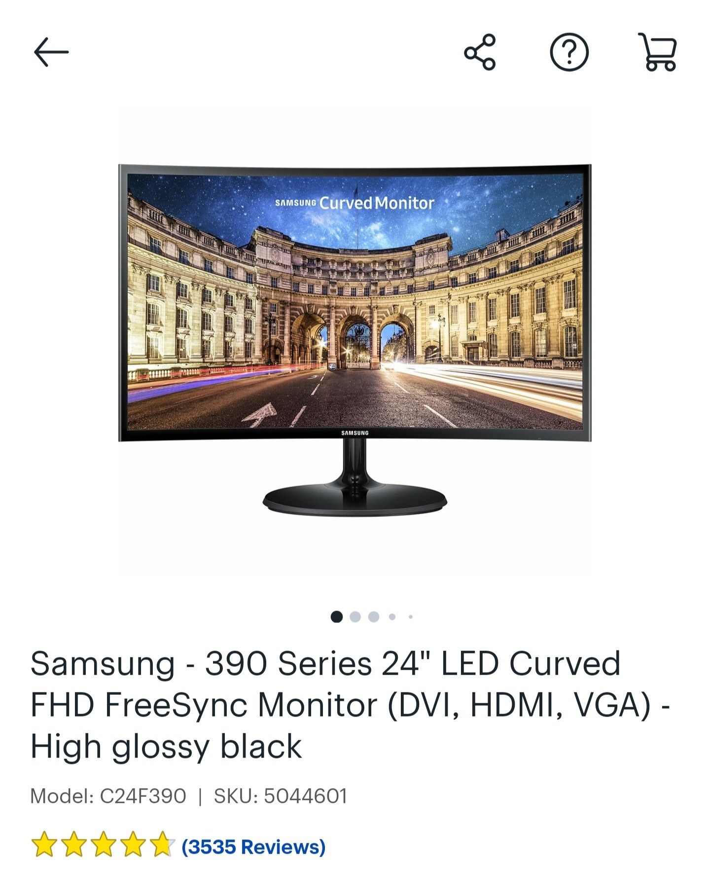 Samsung 24" Curved monitor