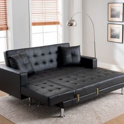 💥NEW Black Tufted Sectional Sofa Bed👍FREE FINANCING AVAILABLE 👉0️⃣ DOWN PAYMENT 🌟NO CREDIT CHECK 