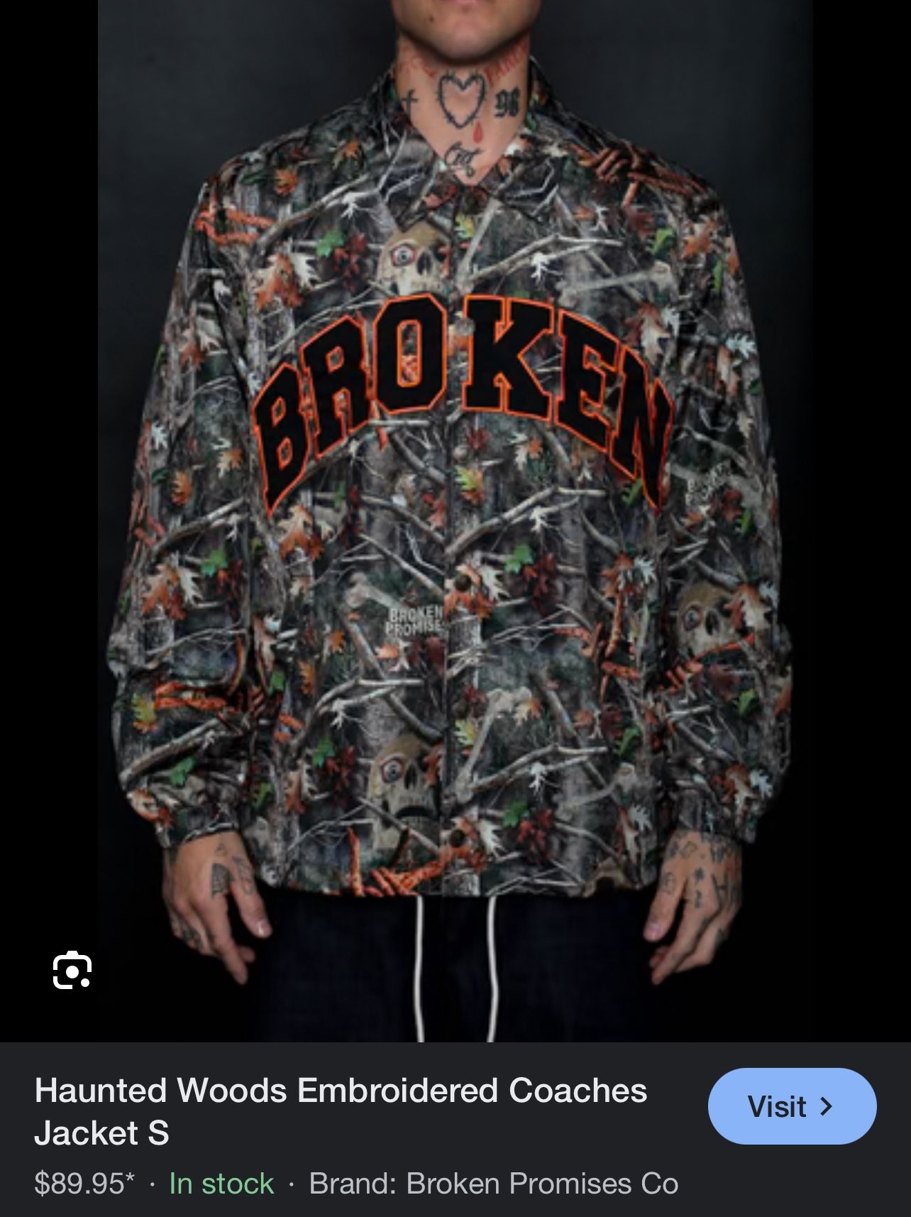 Broken Promises Haunted Woods Jacket