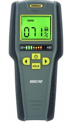 General Tools MMD7NP Pinless, Non-Invasive, Non-Marring, Digital Moisture Meter, Water Leak Detector, Moisture C