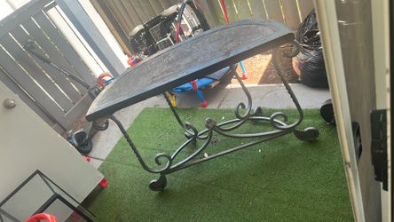 Half table for backyard