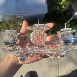 Swarovski 3 Branch Candle Holder