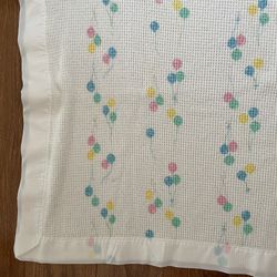 Vintage J.E. Morgan Cozy Baby Balloon Waffle Knit Baby Blanket Orlon Satin Trim for Sale in Suffolk VA OfferUp