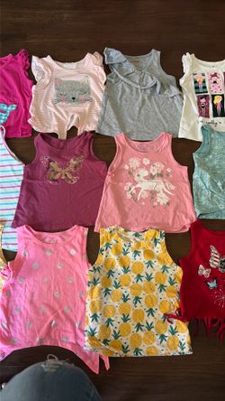 Toddler girl clothes size 2t sleeveless shirt bundle (12 pcs)