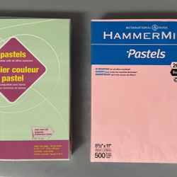 NEW and SEALED Hammermill and Staples Reams of Pastel Printer Paper just $10 for Both