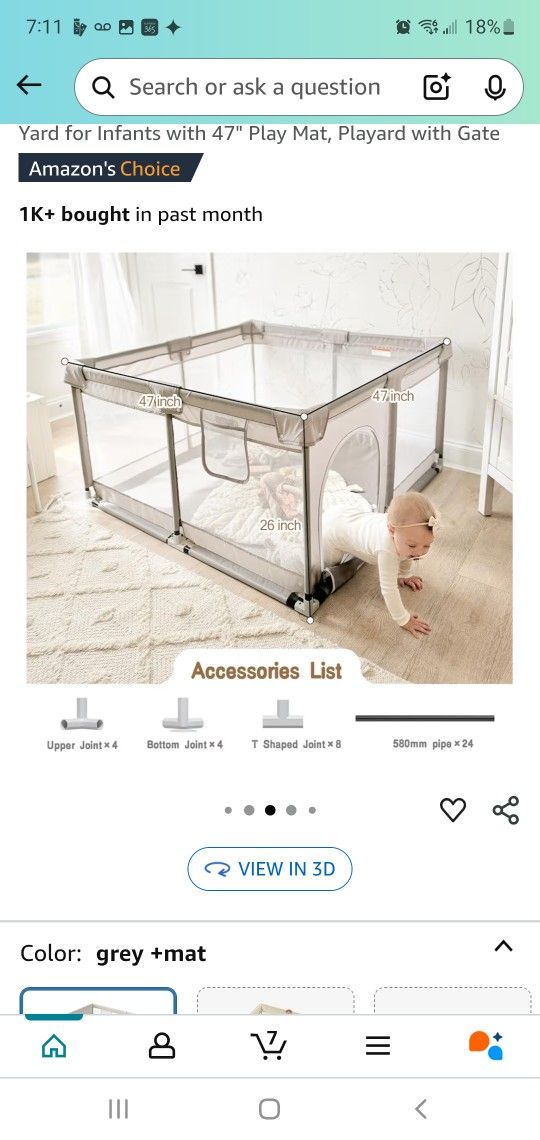BRAND NEW Playpen 47x47 $30