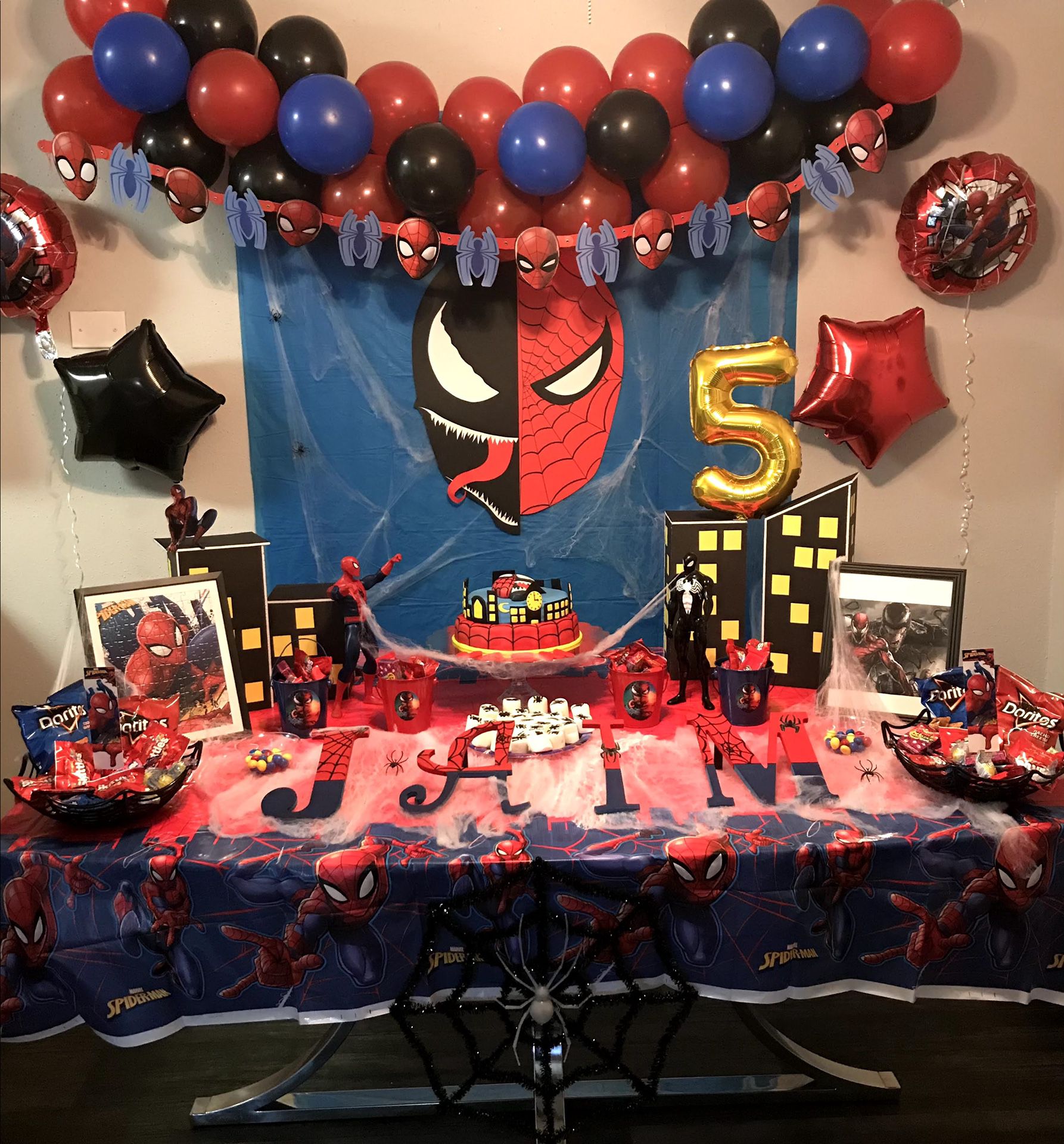 Spiderman/Venom Birthday Decoration
