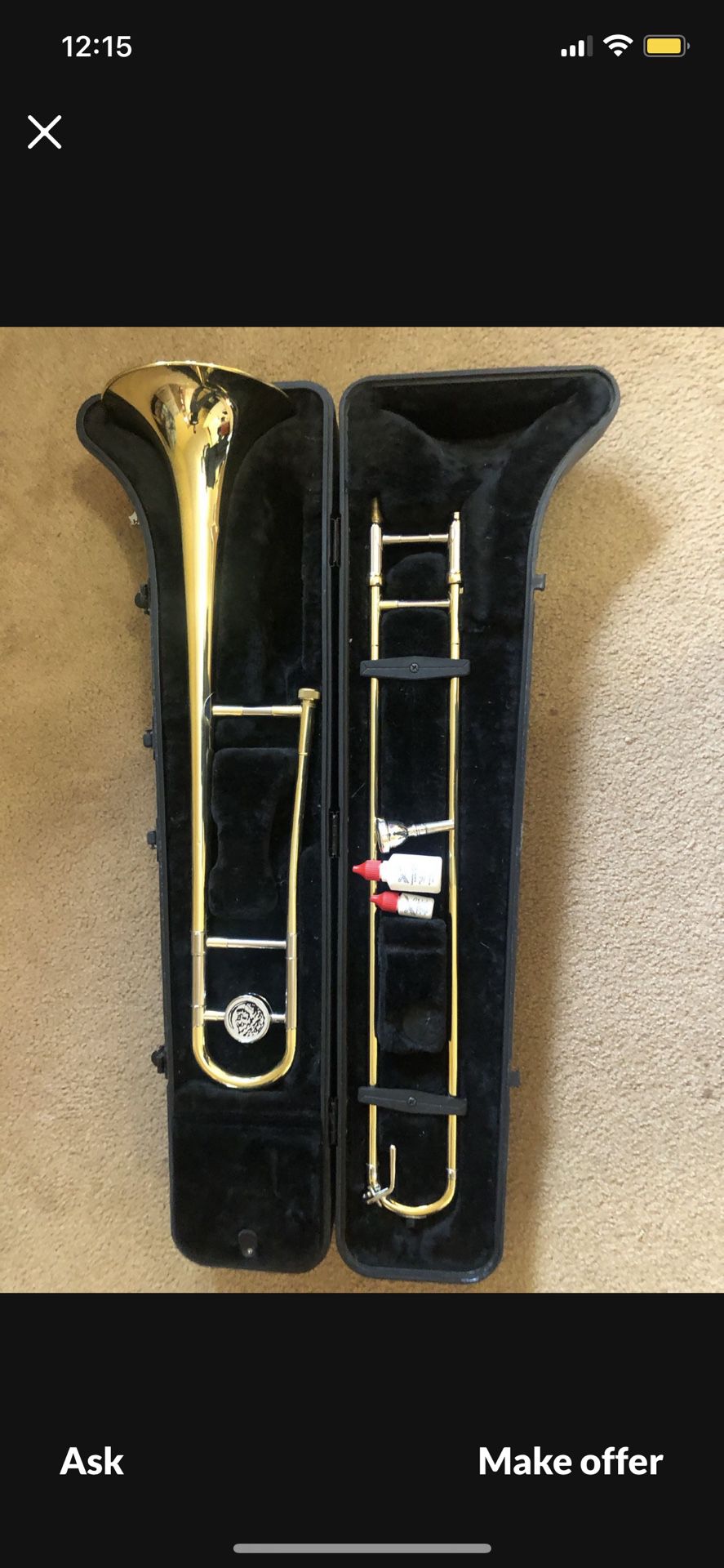 Jupiter Trombone JSL-332 W/Hard Case