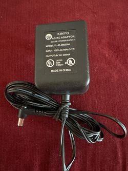 Universal 9V AC 200mA adapter, compatible with any device requiring 9VAC power input under 200mA.