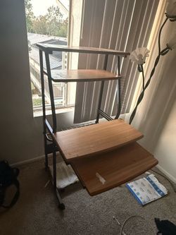 Compact Mobile Computer Desk with Keyboard Tray for gaming work studying