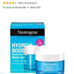 Neutrogena Hydro Boost Water Gel with Signature Fragrance, Hyaluronic Acid Face Moisturizer for Normal to Oily Skin, Delivers Hydration for Refreshed,