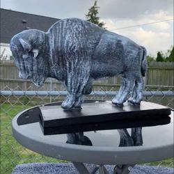 The Old Gray Buffalo Statue