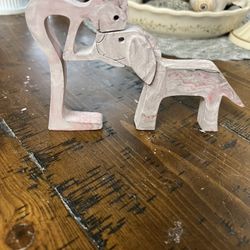 Hand Made Man And Dog Figure 