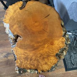 Free Live Edge Wooden End Table