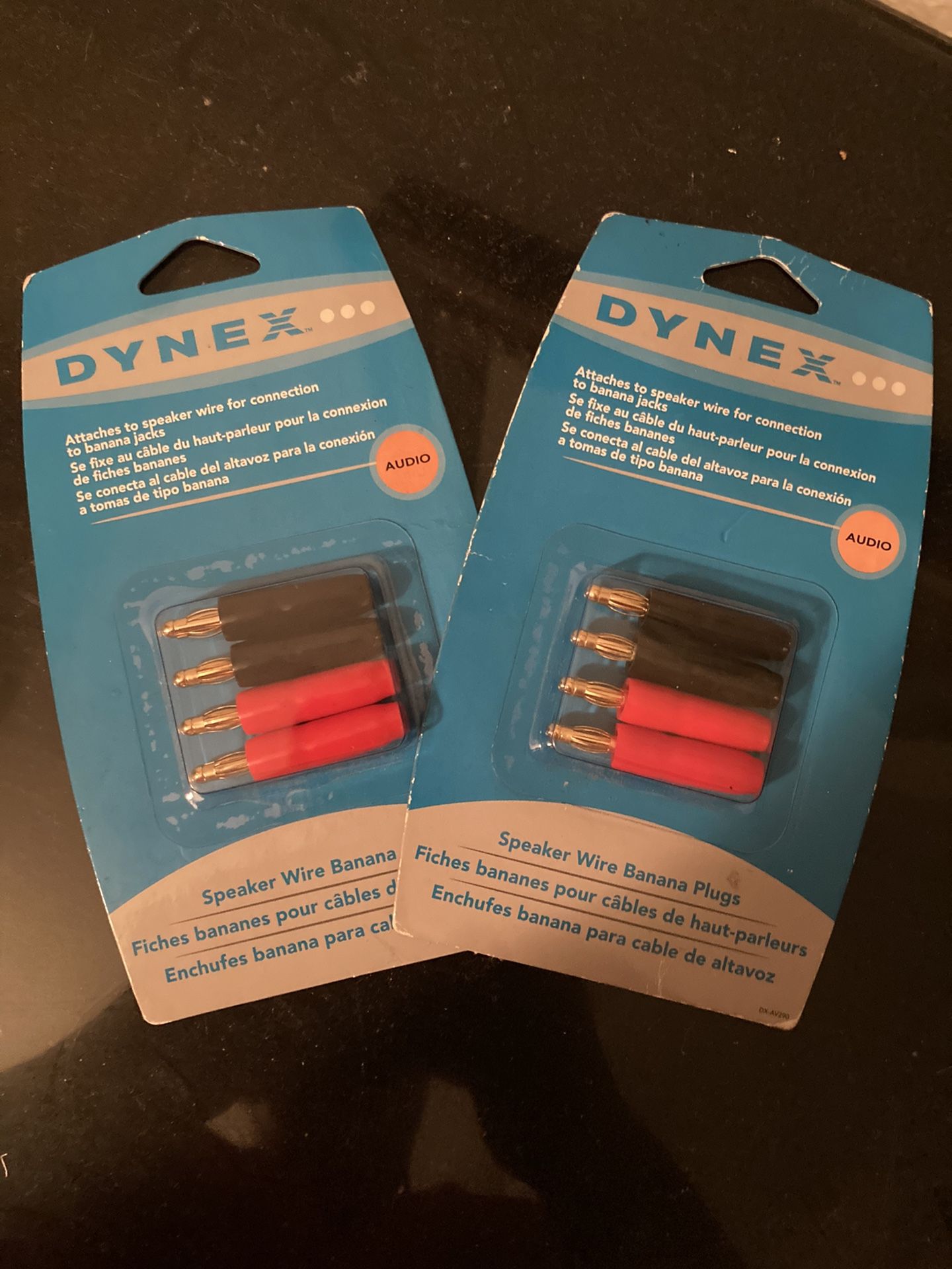 2 Dynex 4 Pack Speaker Wire Banana Plugs