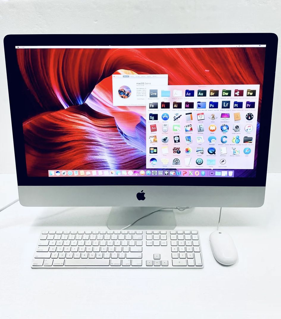 Apple iMac Retina 5K Slim 27” Late 2014 A1419 32GB 3.12TB Fusion Drive Core i7 4GHz With Keyboard & Mouse Grade A