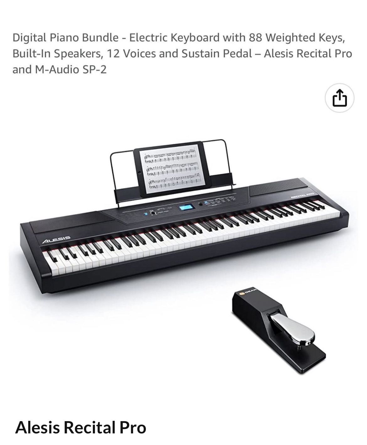 Alesis Recital Pro 88 Keys Electric Piano