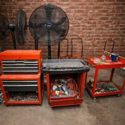 3 Tool Storage/Boxes w/Tools Accessories