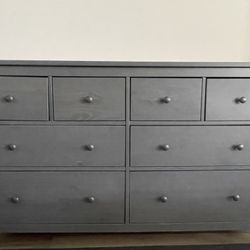 Hemnes 8-drawer dresser, Dark Gray