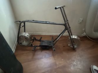 Custom Welded Mini Bike Frame with Wheels