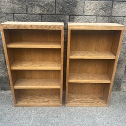 matching oak bookshelves 