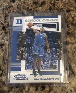 2019 Panini Contenders Draft Picks ZION WILLIAMSON School Colors Duke