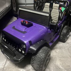 JEEP TOY TRAIL EXPLORER 12 V KIDS RIDE ON CAR TRUCK WITH R/C PARENTAL REMOTE PURPLE