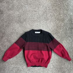 Boys Size 5 Red & Black Sweater