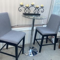 Pub Table And 2 High Chairs