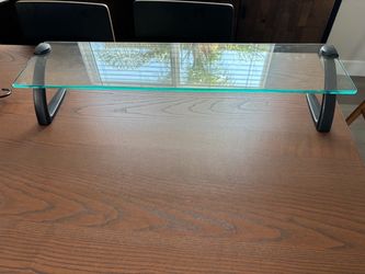 Glass Monitor Riser Desk Stand