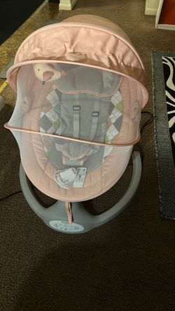 Bioby Infant Swing Rocker with Bluetooth & Mesh Canopy - Pink
