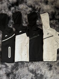 Nike Techs Fleeces Full Sets In Hand Reflective Black Grey size M L S
