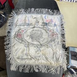 Vintage World War II military souvenir pillowcase