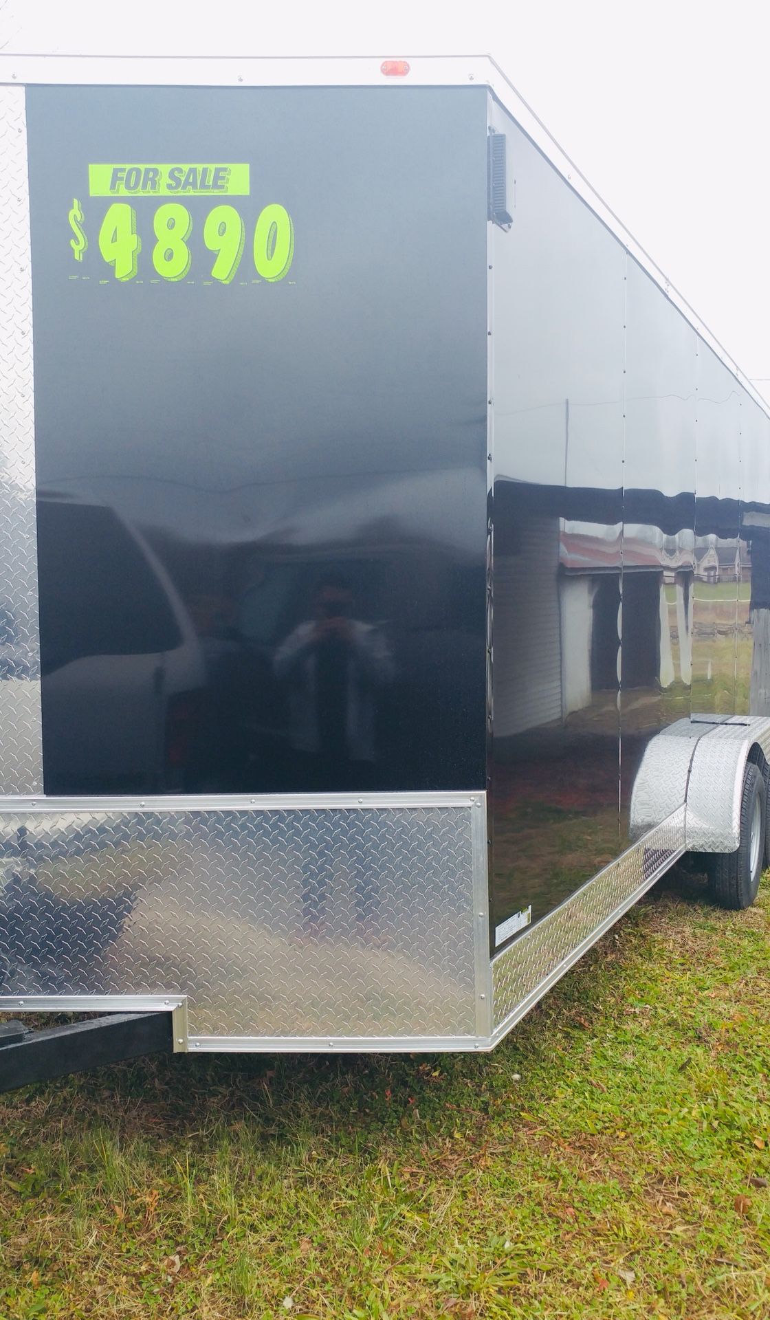 New 2019 7x18 enclosed V-Nose cargo trailer