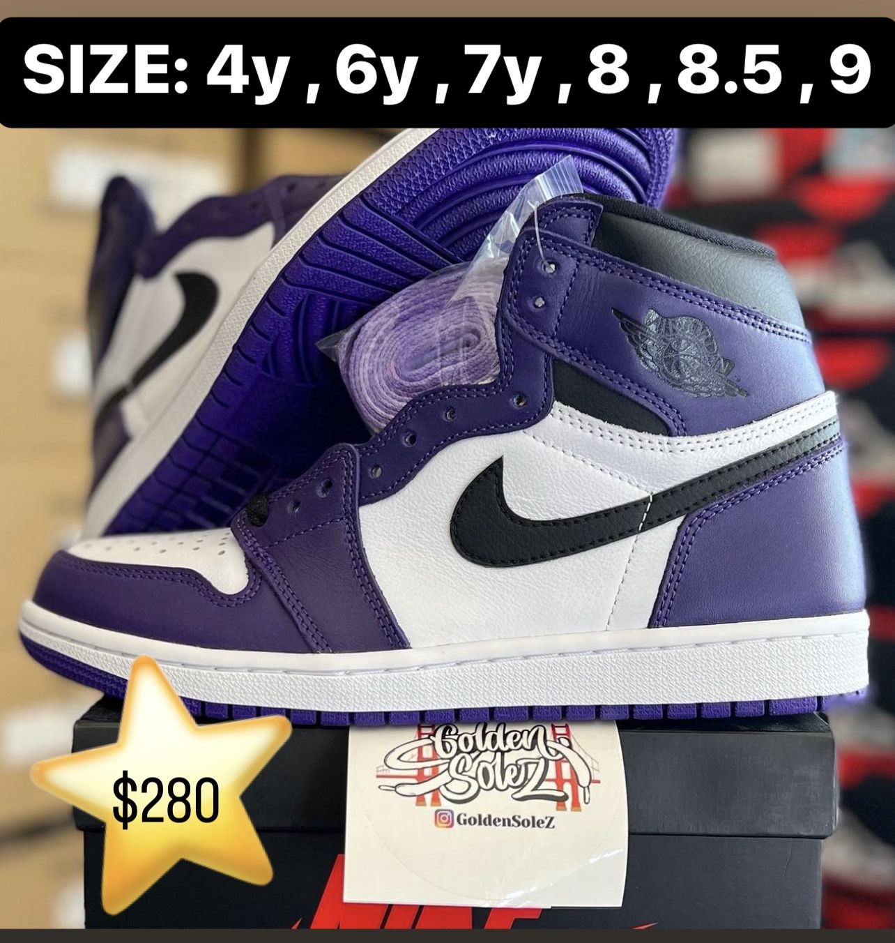 DS Jordan Court Purple $280
